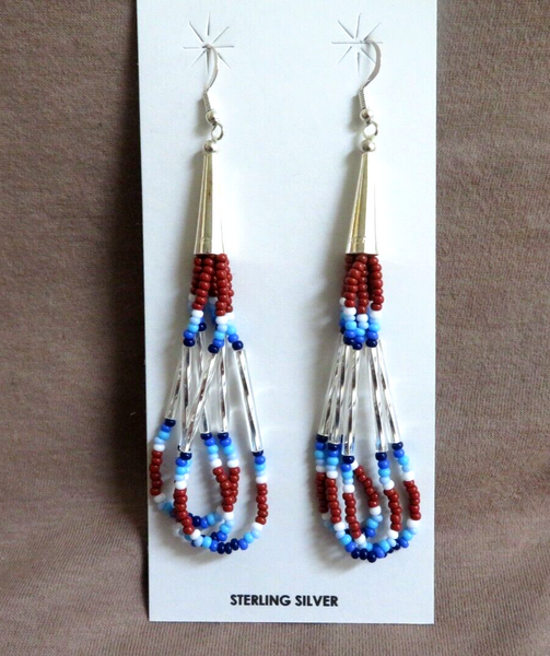 Navajo beaded southwestern earrings – Southwest Bedazzle