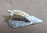 Native Zuni Antler Mini Sea Turtle Fetish Carving by Ruben Najera C4862