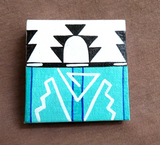 Native Hopi Miniature Hopi Symbols Painting by Brandon Polivema M393