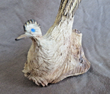 Native Zuni Antler XL Resting Roadrunner Fetish Carving by Ruben Najera C4893