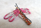 Native Zuni Adorable Beaded Dragonfly Bobby Pin for Hair by Pamela Lasiloo M0027