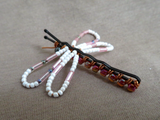 Native Zuni Adorable Beaded Dragonfly Bobby Pin for Hair by Pamela Lasiloo M398