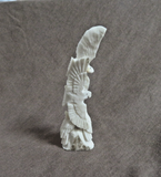 Native Zuni Antler Amazing  Four Eagle Fetish Carving by Lewis Malie  - C4884