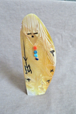 Zuni Mother of Pearl Large 2 Sided Maiden Fetish Carving by Gloria Chattin C4869