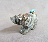 Native Zuni Picasso Marble Mini Bear Carving Fetish by  LaVies Natewa C4860