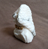 Zuni White Marble Eagle Fetish Carving by Arden Pablito - C4767