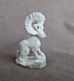 Native Zuni Antler Mini Ram Fetish Carving by Lewis Malie  - C4876