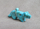 Native Zuni Turquoise Mini Mountain Lion Carving Fetish by  LaVies Natewa C4897