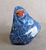 Native Zuni Sodalite 2 sided Maiden Fetish Carving by Faye Quandelacy (D)  C4880