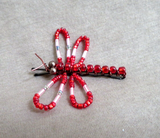 Native Zuni Adorable Beaded Dragonfly Bobby Pin for Hair by Pamela Lasiloo M399