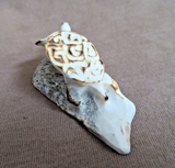 Native Zuni Antler Mini Sea Turtle Fetish Carving by Ruben Najera C4862