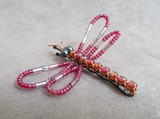 Native Zuni Adorable Beaded Dragonfly Bobby Pin for Hair by Pamela Lasiloo M0027