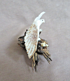 Native Zuni Antler Eagle w/ trapped Mouse Fetish Carving by Ruben Najera C4874