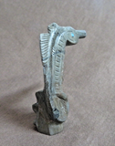 Native Zuni Picasso Marble Seahorse Fetish Carving by Michael Coble C4891