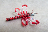 Native Zuni Adorable Beaded Dragonfly Bobby Pin for Hair by Pamela Lasiloo M399