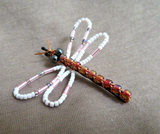 Native Zuni Adorable Beaded Dragonfly Bobby Pin for Hair by Pamela Lasiloo M398