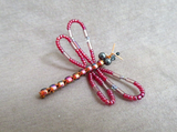 Native Zuni Adorable Beaded Dragonfly Bobby Pin for Hair by Pamela Lasiloo M0028