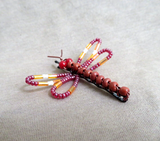 Native Zuni Adorable Beaded Dragonfly Bobby Pin for Hair by Pamela Lasiloo M397