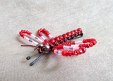 Native Zuni Adorable Beaded Dragonfly Bobby Pin for Hair by Pamela Lasiloo M399