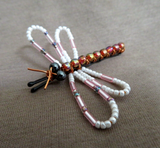 Native Zuni Adorable Beaded Dragonfly Bobby Pin for Hair by Pamela Lasiloo M398