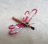 Native Zuni Adorable Beaded Dragonfly Bobby Pin for Hair by Pamela Lasiloo M0027