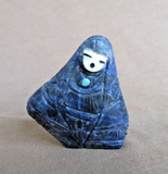 Native Zuni Sodalite 2 sided Maiden Fetish Carving by Faye Quandelacy (D)  C4880