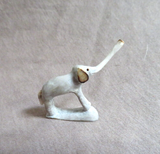 Zuni Serpentine Adorable Mini Elephant Fetish Carving by Ruben Najera C4709