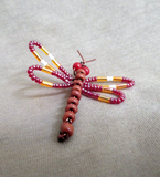 Native Zuni Adorable Beaded Dragonfly Bobby Pin for Hair by Pamela Lasiloo M397