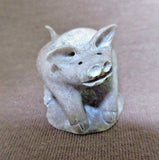 Native American Zuni Antler Adorable Mini Pig Fetish by Ruben Najera C2311