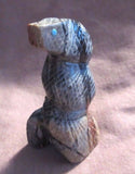 Native American Zuni Picasso Marble Rattlesnake Fetish by Kent Banteah - C0749