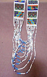 Native Zuni Made Multi-Colored Beaded 32" Graduated Necklace & Earrings JN0271