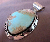 Navajo Large Turquoise Mountain Turquoise Pendant by Bruce Wood JP0029