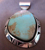 Navajo Large Turquoise Mountain Turquoise Pendant by Bruce Wood JP0029